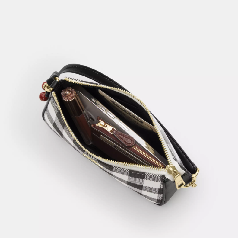 Bolsa Nolita 19 With Gingham Print And Charm
