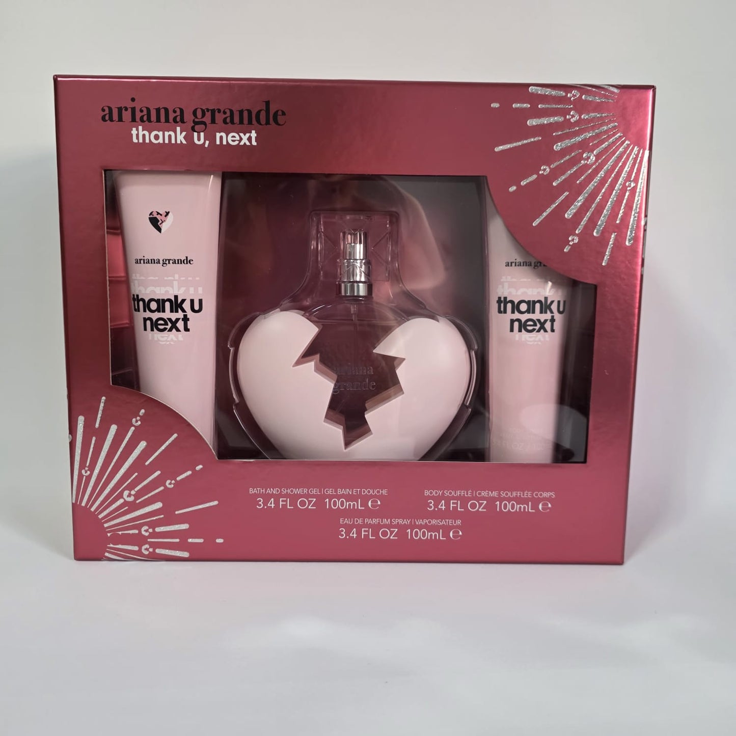 Set Regalo Ariana Grande Thank U, Next | 100 Ml + Body Soufflé + Shower Gel