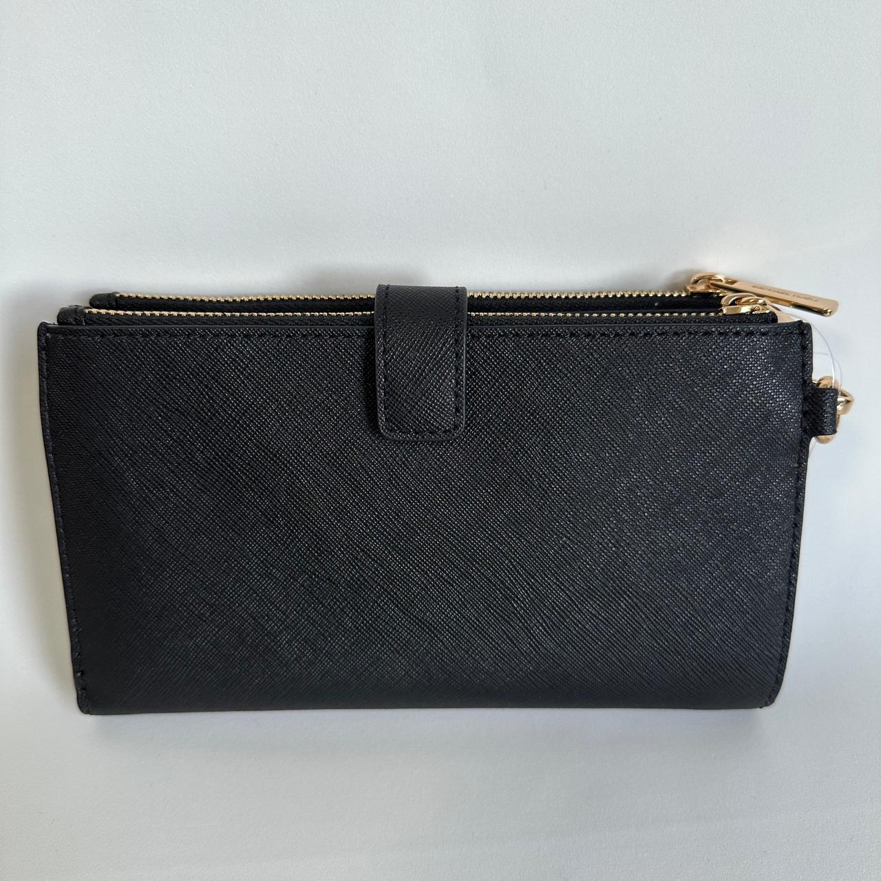 Michael Kors Double Zip Wristlet – Negro / Black Saffiano
