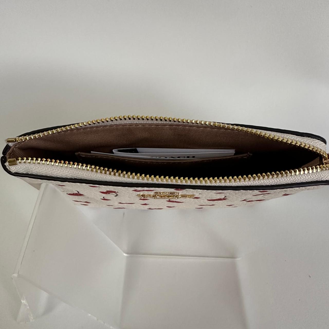 Coach – Corner Zip Wristlet Cherry Print | Blanco