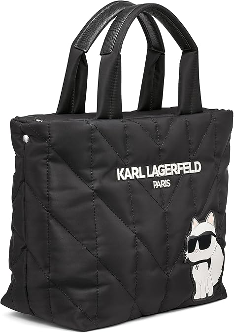 Karl Lagerfeld Paris – Bolsa Tote Acolchada Choupette Negra
