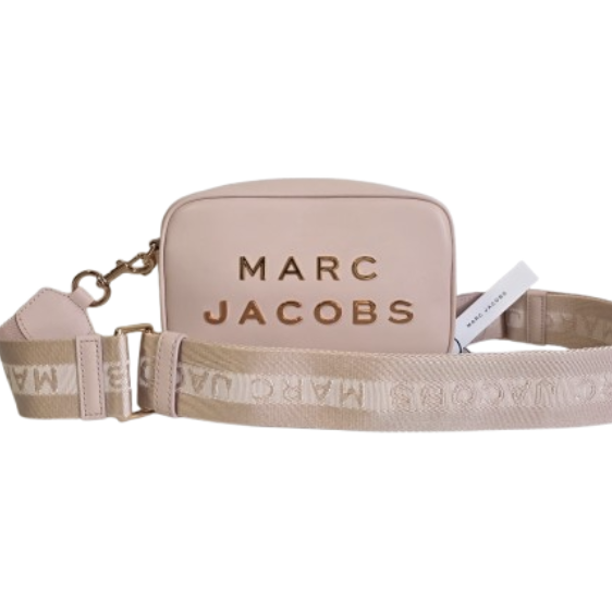 Bolsa Crossbody Marc Jacobs – Rosa con detalles dorados