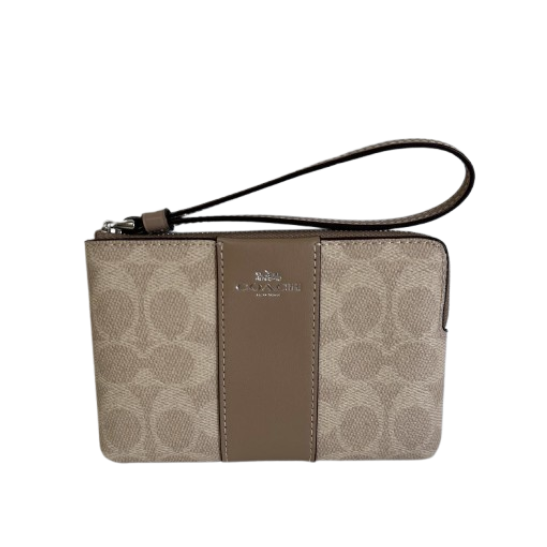 Cartera - Muñequera Coach (Beige con blanco)
