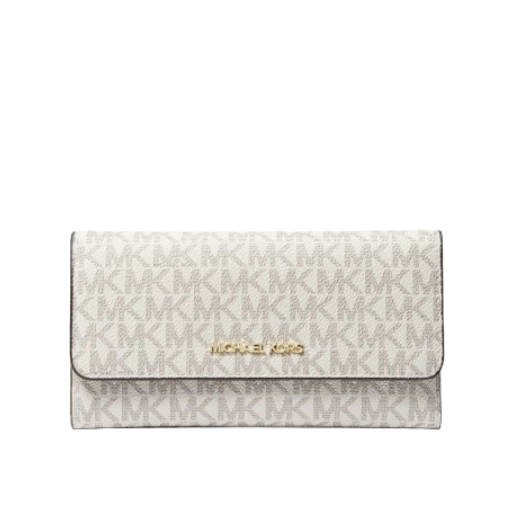 Cartera Michael Kors Jet Set Travel Wallet – Monograma Vanilla