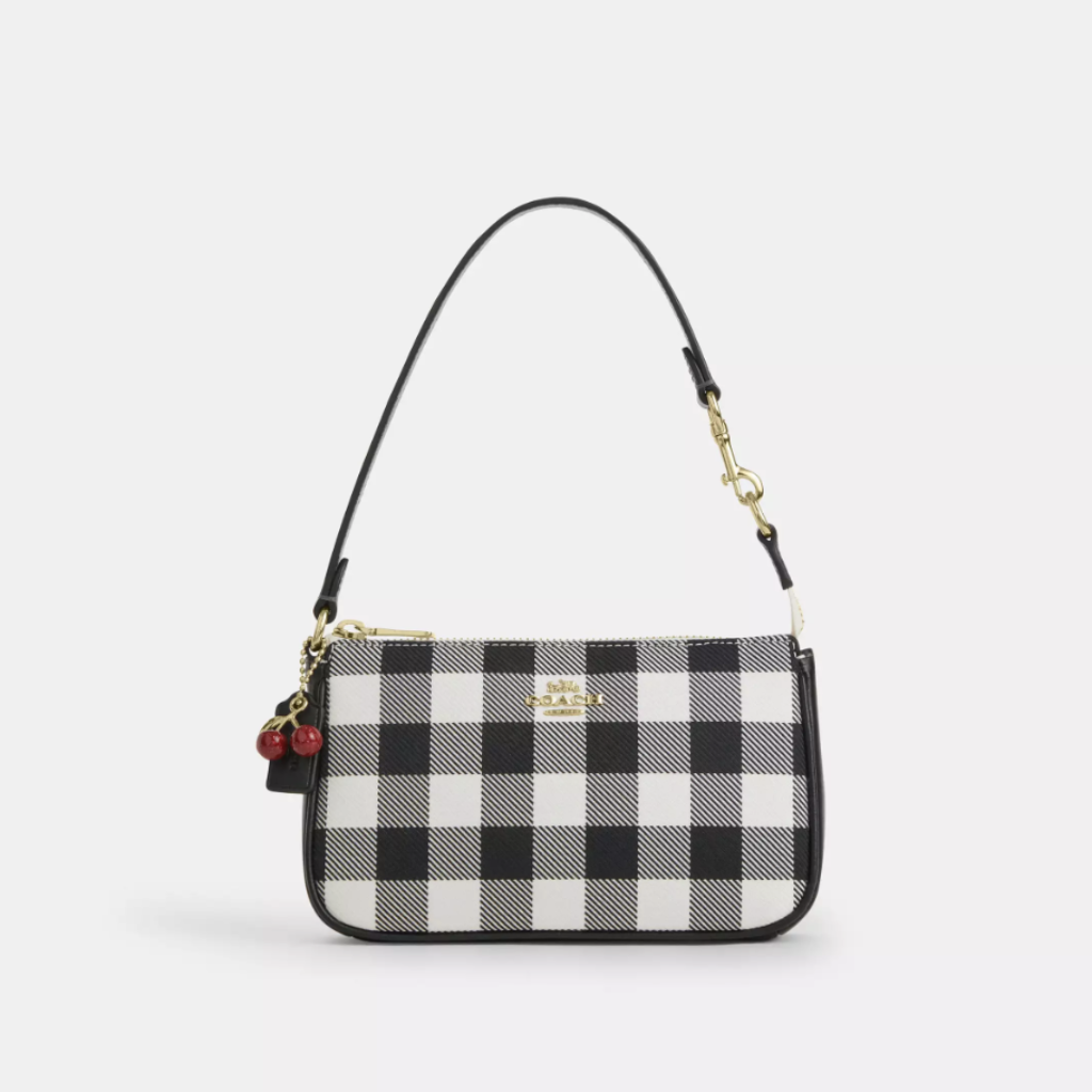 Bolsa Nolita 19 With Gingham Print And Charm