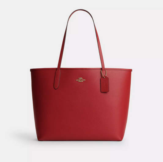 Bolsa Coach City Tote Bag – Red