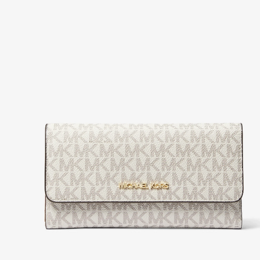 Cartera Michael Kors Jet Set Travel Wallet – Monograma Vanilla