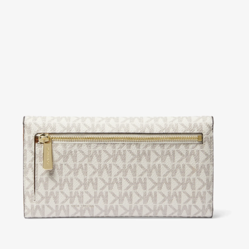 Cartera Michael Kors Jet Set Travel Wallet – Monograma Vanilla