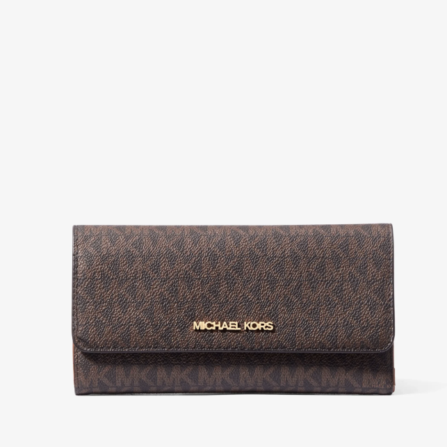 Cartera Michael Kors Jet Set Travel Wallet – Monograma Café