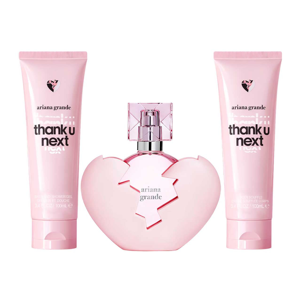 Set Regalo Ariana Grande Thank U, Next | 100 Ml + Body Soufflé + Shower Gel