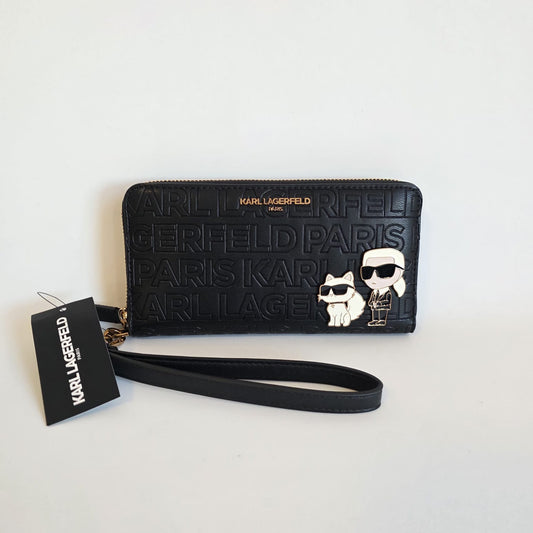Cartera Karl Lagerfeld Paris – Monograma con Ikonik Karl & Choupette