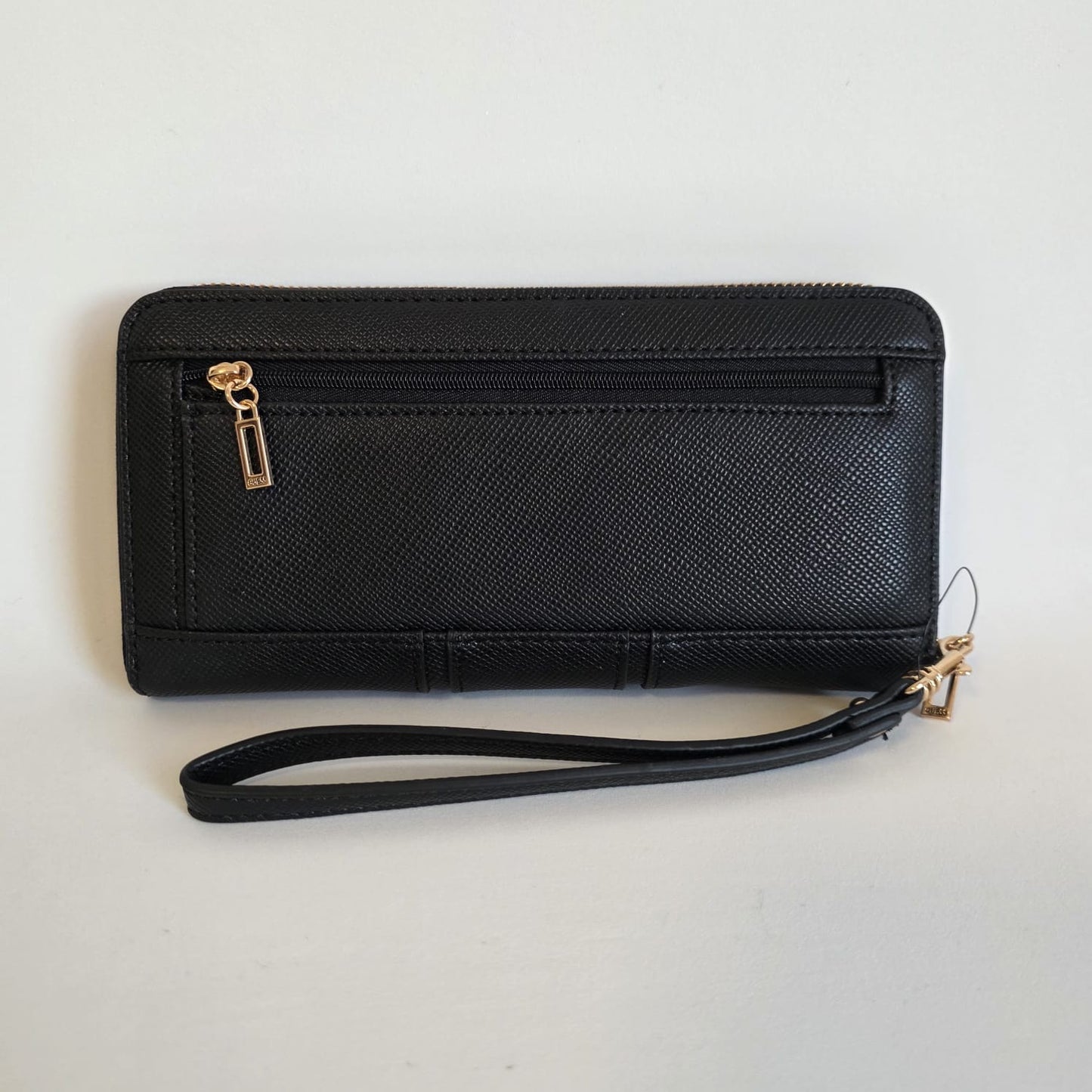 Cartera Larga GUESS Los Angeles | Saffiano con Wristlet | Negro