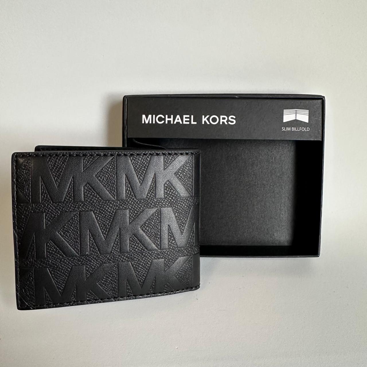 Cartera Michael Kors Slim Billfold – Monograma MK Negro