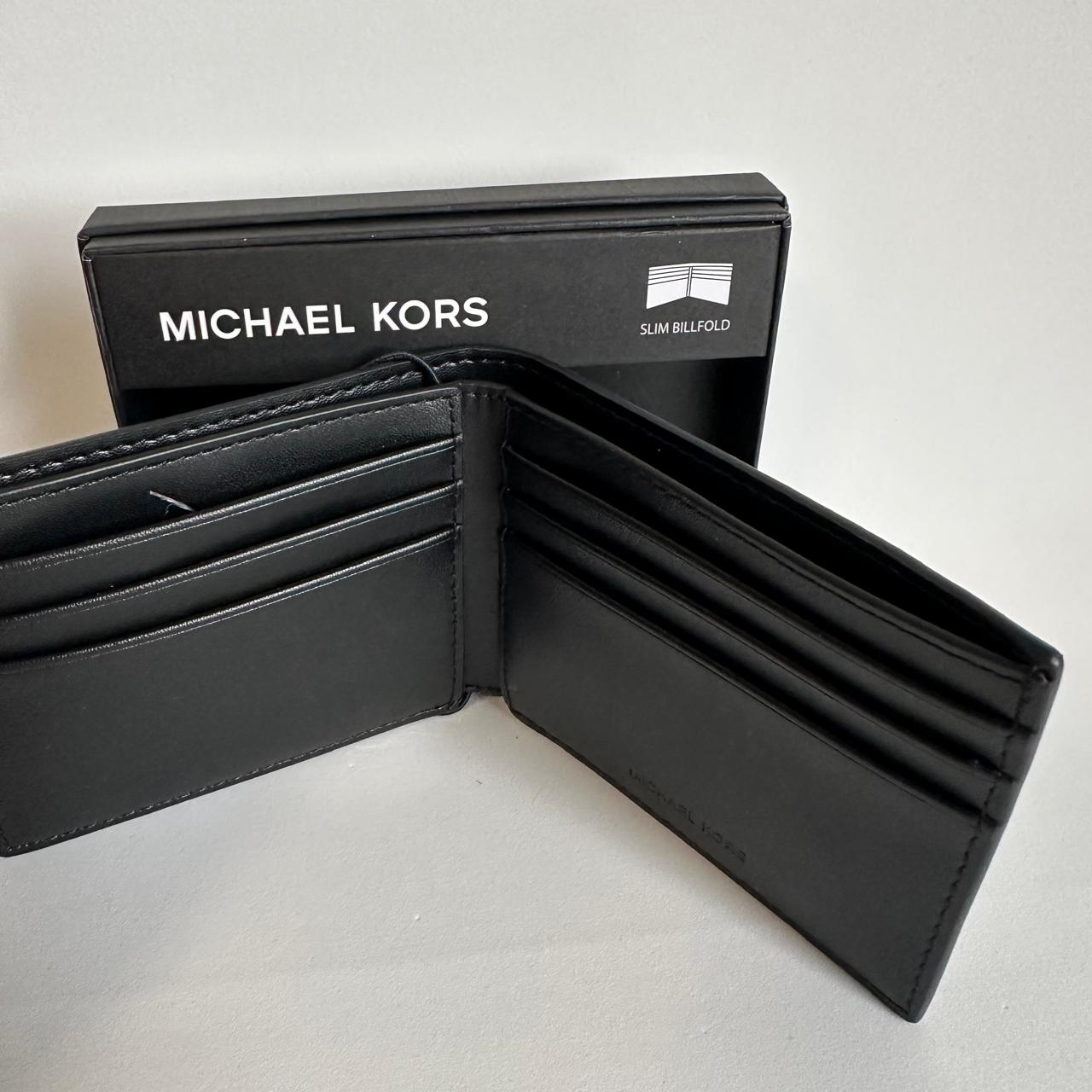 Cartera Michael Kors Slim Billfold – Monograma MK Negro