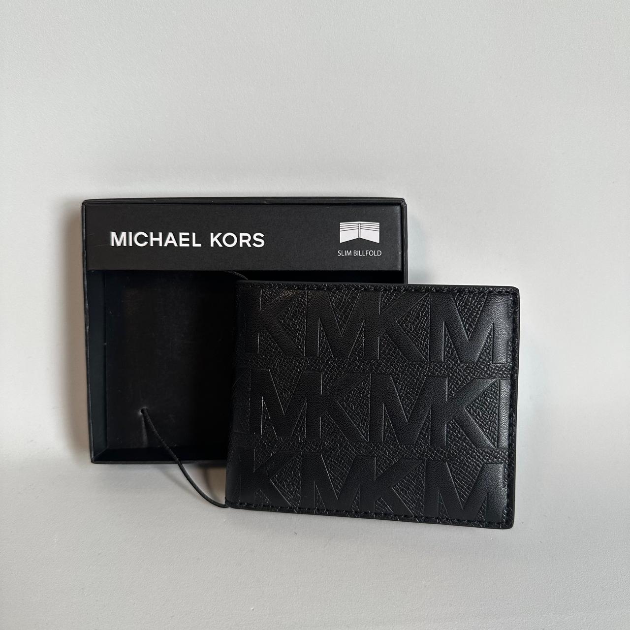 Cartera Michael Kors Slim Billfold – Monograma MK Negro