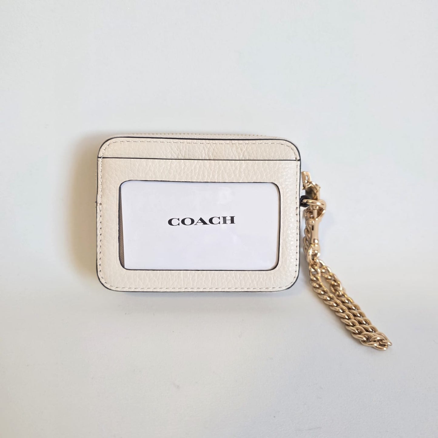 Tarjetero Coach – Piel  | Corazones Blanco Crema