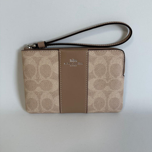 Cartera - Muñequera Coach (Beige con blanco)
